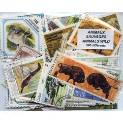 animals wild on stamps