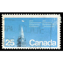 canada stamp 740 peace tower pale blue 25 1977