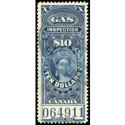 canada revenue stamp fg29 victoria gas inspection 10 1897