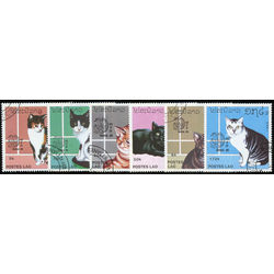 laos stamp 908 913 cats 1989
