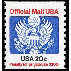 us stamp o officials o135 official mail great seal 20 1983