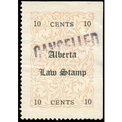 canada revenue stamp al4 law stamp alberta 10 1906