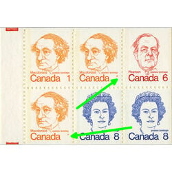 canada stamp bk booklets bk74 caricature definitives 1974 F