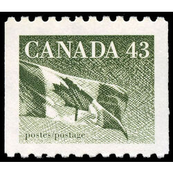 canada stamp 1395 flag 43 1992