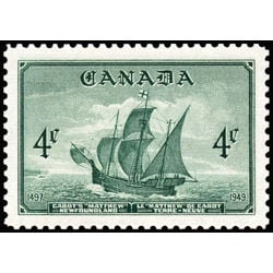 canada stamp 282 newfoundland cabot s ship matthew 4 1949