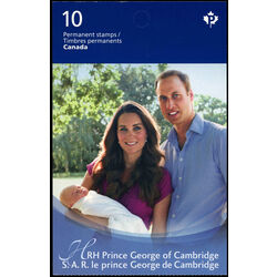 canada stamp bk booklets bk562 prince george with prince william and catherine 2013