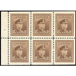 canada stamp bk booklets bk33a king george vi in army uniform 1942