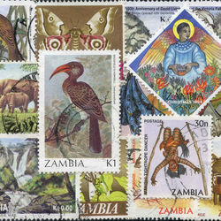 world stamp packets countries in z
