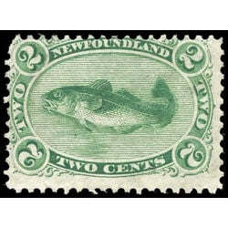 newfoundland stamp 24a codfish 2 1866 M FOG 005