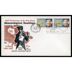 canada stamp 479 weather map and instruments 5 1968 FDC PC 012
