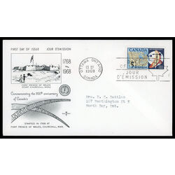 canada stamp 479 weather map and instruments 5 1968 FDC PC 019