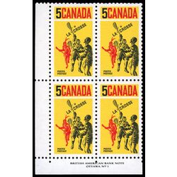 canada stamp 483 lacrosse players 5 1968 PB LL %231