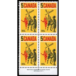 canada stamp 483 lacrosse players 5 1968 PB LR %231