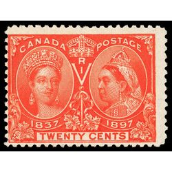 canada stamp 59 queen victoria diamond jubilee 20 1897 M F 077