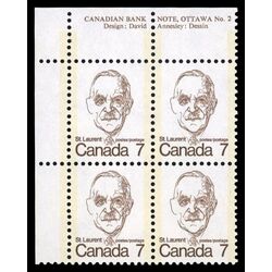 canada stamp 592iii louis st laurent 7 1977 PB UL %232