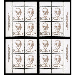 canada stamp 592 louis st laurent 7 1974 PB SET