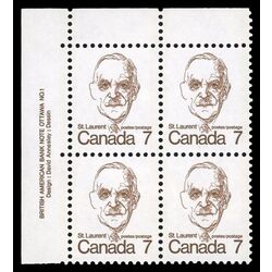 canada stamp 592 louis st laurent 7 1974 PB UL %231