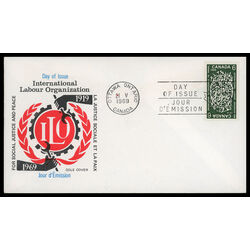 canada stamp 493i globe and tools 6 1969 FDC PC 004