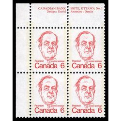 canada stamp 591i lester b pearson 6 1973 PB UL