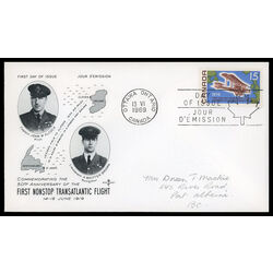 canada stamp 494 vickers vimy over atlantic 15 1969 FDC PC 027