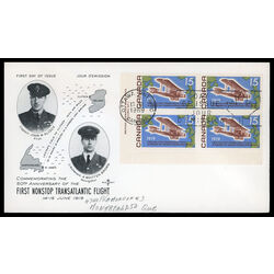 canada stamp 494 vickers vimy over atlantic 15 1969 FDC LL 024