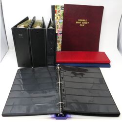 used stockbooks and 25 black stocksheets