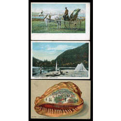 8 canada early colour post cards