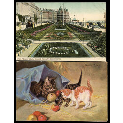 8 canada early colour post cards