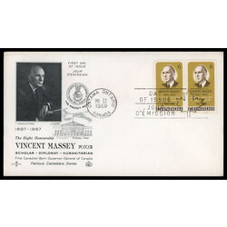 canada stamp 491 vincent massey 6 1969 FDC PC 018