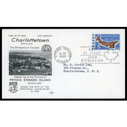 canada stamp 499 map of prince edward island 6 1969 FDC PC 017