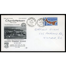 canada stamp 499 map of prince edward island 6 1969 FDC PC 018