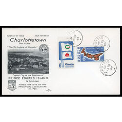 canada stamp 499 map of prince edward island 6 1969 FDC PC 021