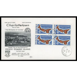 canada stamp 499 map of prince edward island 6 1969 FDC BLOCK 023