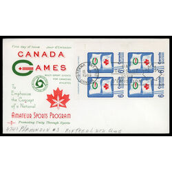 canada stamp 500 flags of summer and winter games 6 1969 FDC UR 017