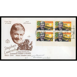 canada stamp 504 stephen leacock and mariposa 6 1969 FDC LR 017