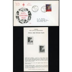 canada stamp 503 children praying 6 1969 FDC PC 007
