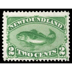 newfoundland stamp 47 codfish 2 1896 M F VF 009