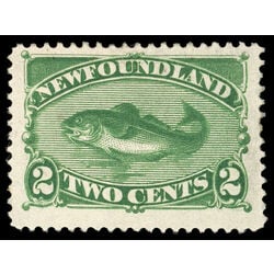 newfoundland stamp 47 codfish 2 1896 M VF 010
