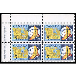canada stamp 479i weather map and instruments 5 1968 PB UL