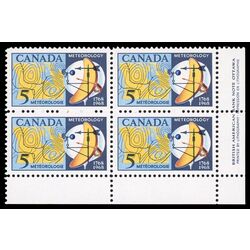 canada stamp 479i weather map and instruments 5 1968 PB LR