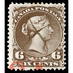 canada stamp 27 queen victoria 6 1868 U F 041