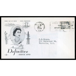 canada stamp 460 queen elizabeth ii transportation 6 1970 FDC PC 026