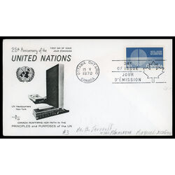 canada stamp 513 energy unification 10 1970 FDC PC 014