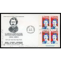 canada stamp 515 louis riel 6 1970 FDC LL 026