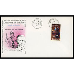canada stamp 533 discovery of insulin 6 1971 FDC PC 015