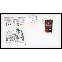 canada stamp 533 discovery of insulin 6 1971 FDC PC 018