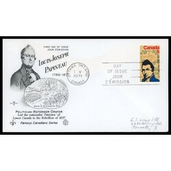 canada stamp 539 l j papineau 6 1971 FDC PC 017