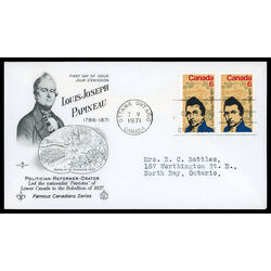 canada stamp 539 l j papineau 6 1971 FDC PC 019