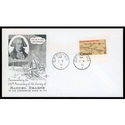 canada stamp 540 samuel hearne 6 1971 FDC PC 011