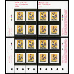 canada stamp 1800 coq licorne 95 1999 PB SET